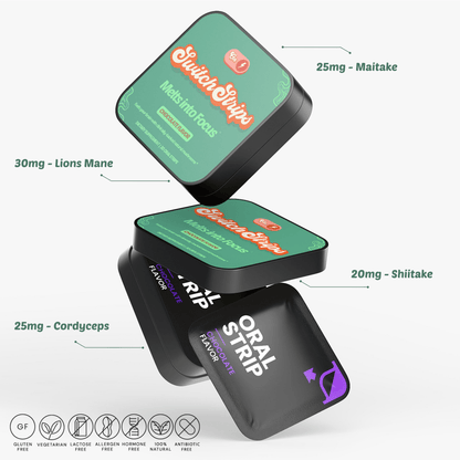 Focus Routine Strips — with Functional Natural Mushrooms  - Switch Strips