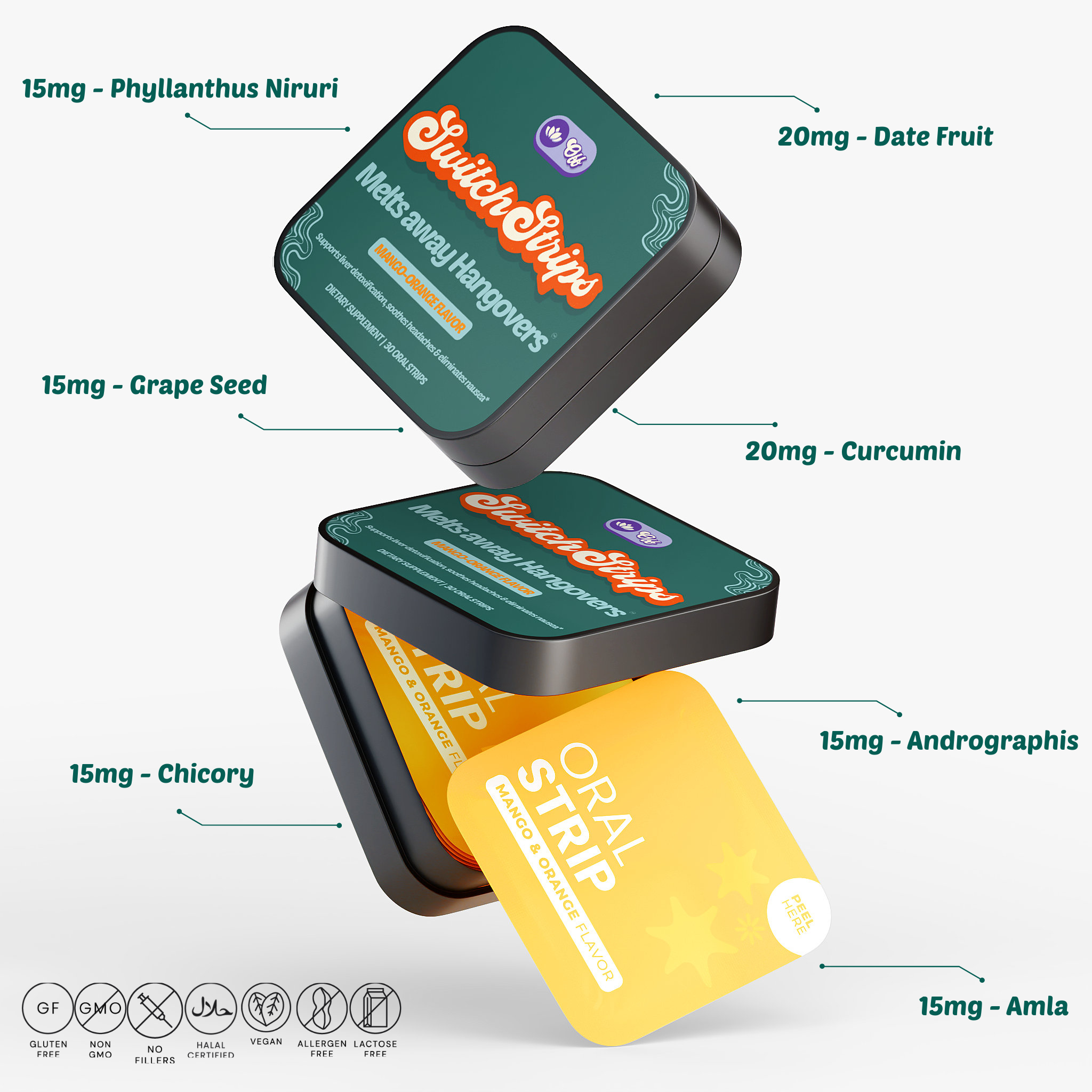 After-Party Strips — with Botanical Extracts