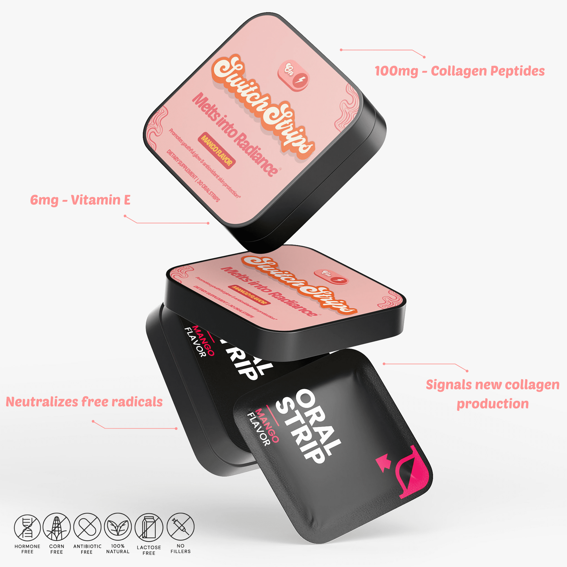 Collagen Routine Strips — with Collagen Peptides & Vitamin E - Switch Strips