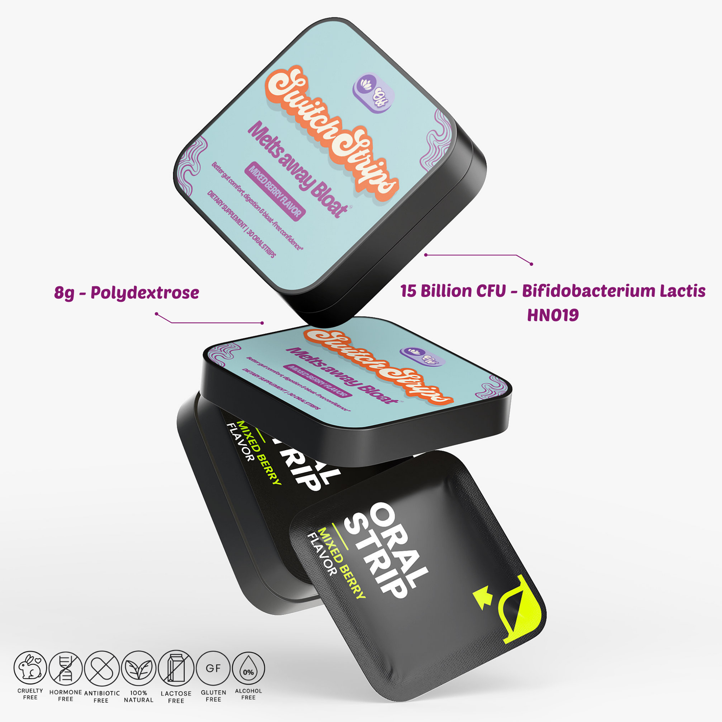 Digestive Support Strips — with Probiotics & Prebiotics