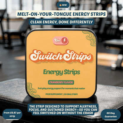 Energy Support Strips — with Green Tea Caffeine, L - Theanine & Vitamin B12 - Switch Strips