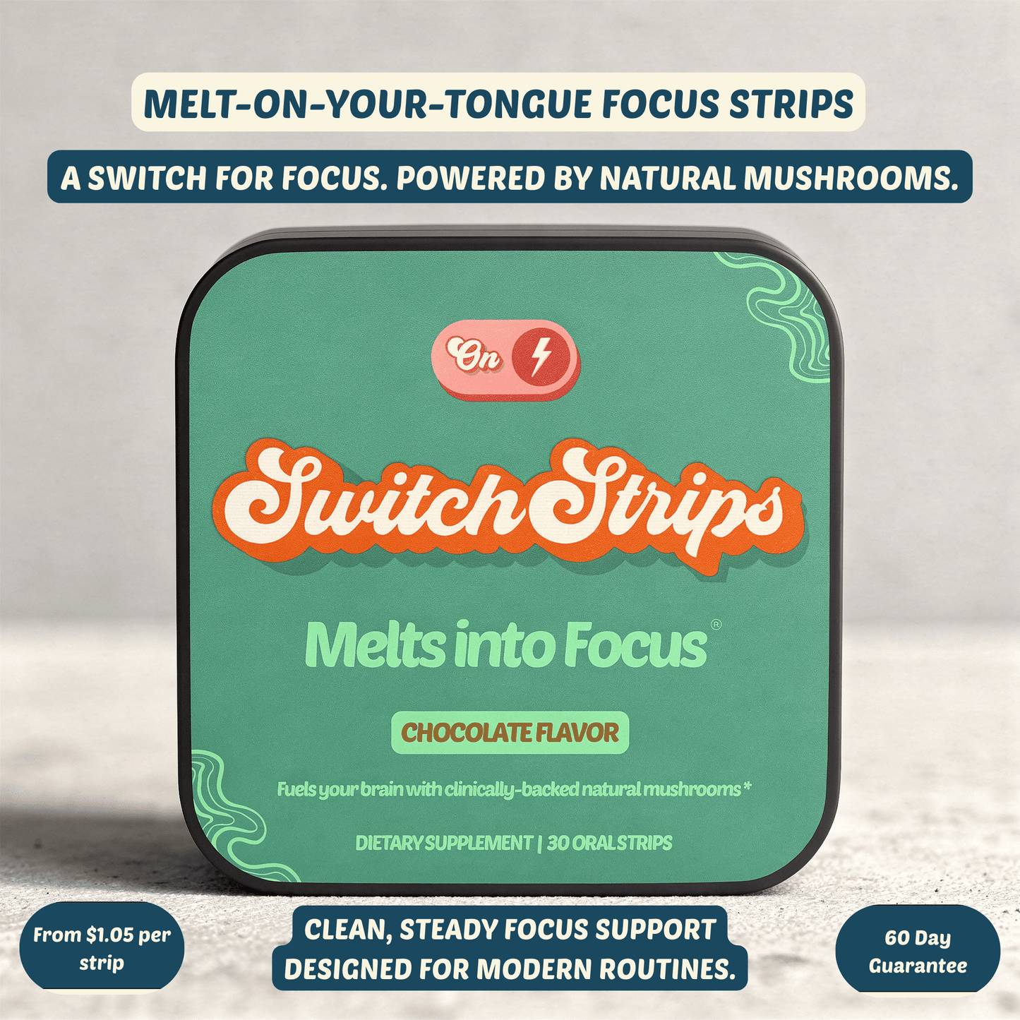 Focus Routine Strips — with Functional Natural Mushrooms  - Switch Strips