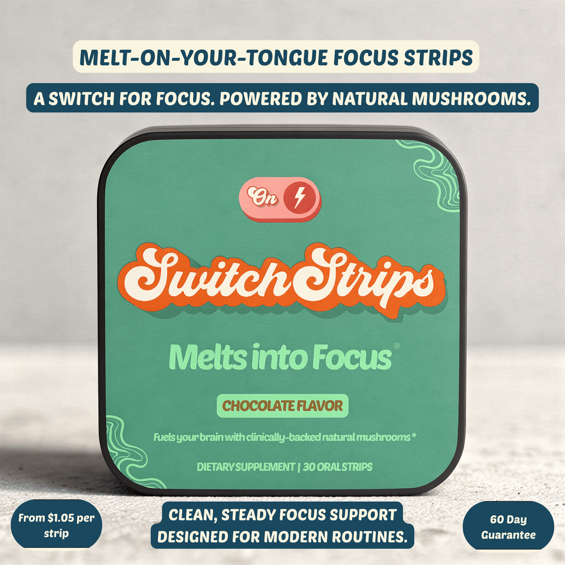 Focus Routine Strips — with Functional Natural Mushrooms  - Switch Strips