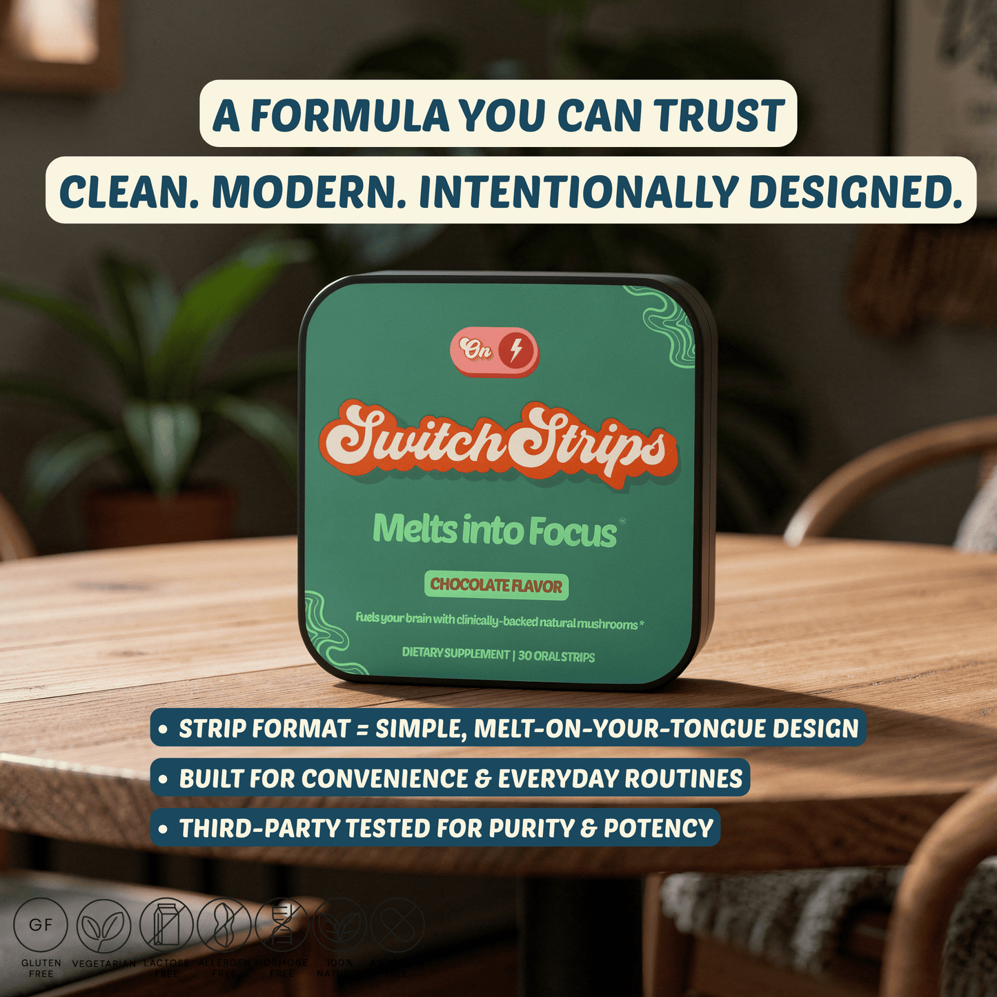 Focus Routine Strips — with Functional Natural Mushrooms  - Switch Strips