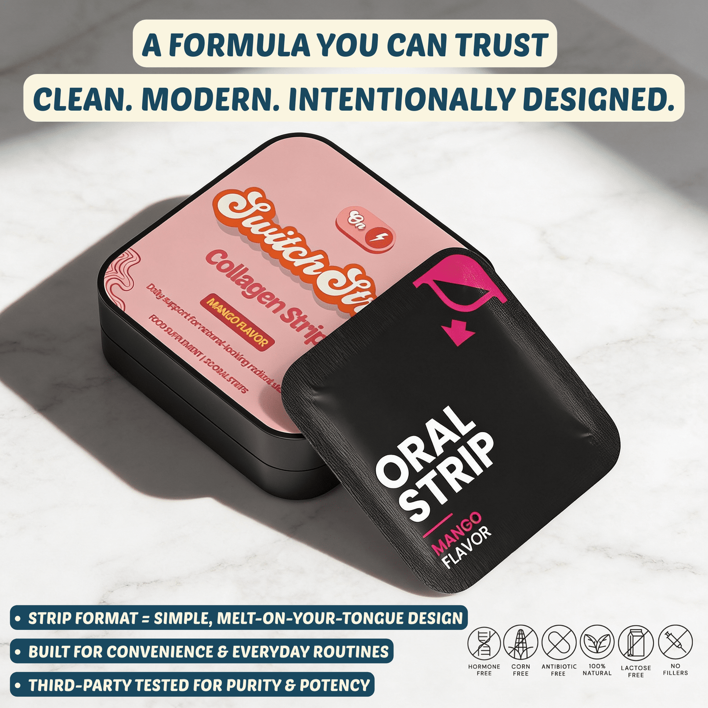 Collagen Routine Strips — with Collagen Peptides & Vitamin E - Switch Strips