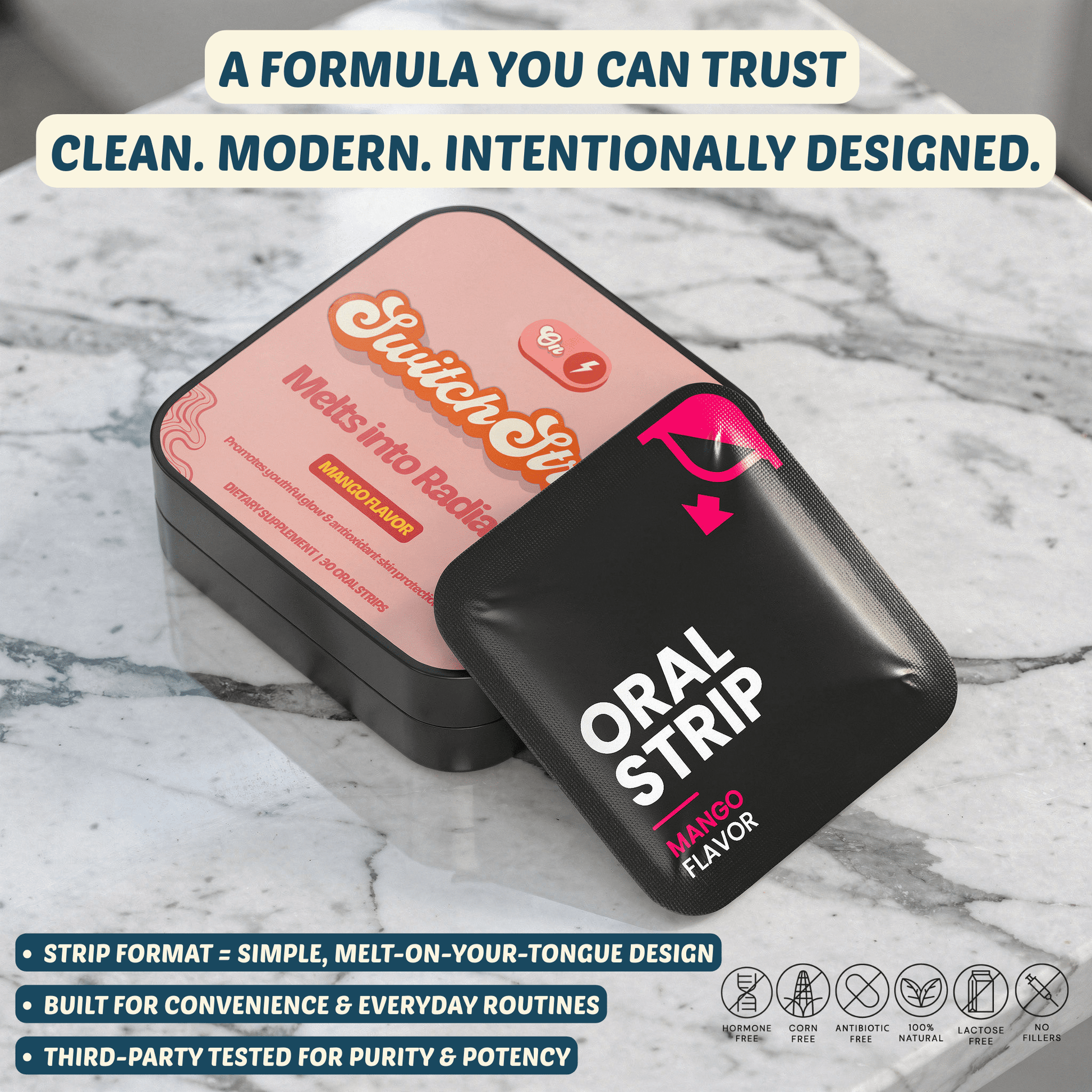 Collagen Routine Strips — with Collagen Peptides & Vitamin E - Switch Strips