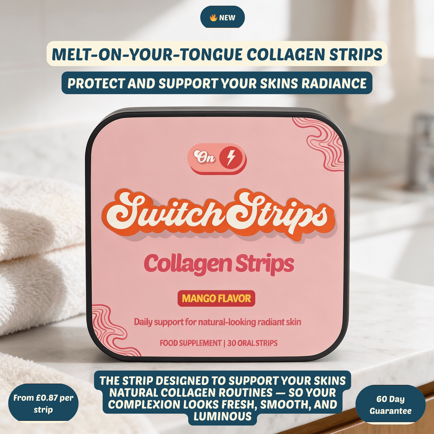 Collagen Routine Strips — with Collagen Peptides & Vitamin E - Switch Strips